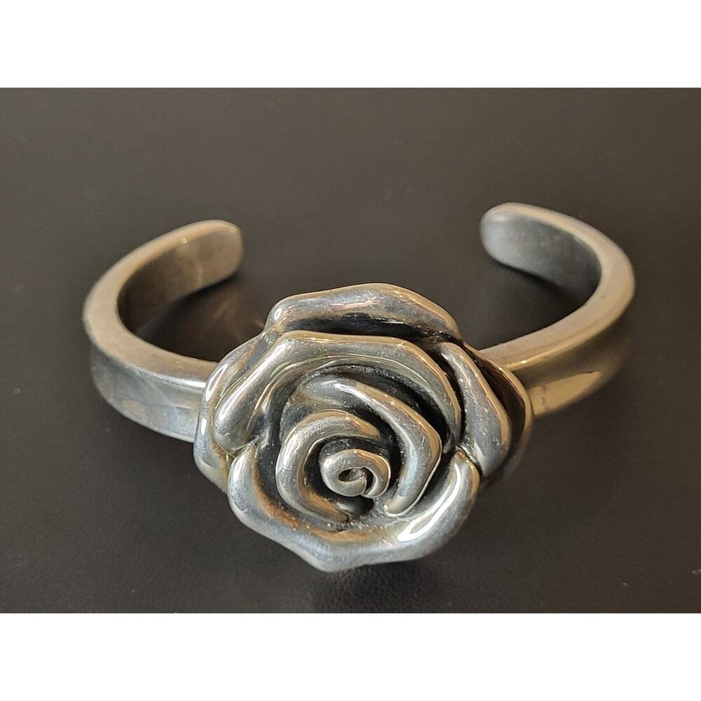 Rose Bracelet Jewelry 925 Sterling Silver Handmade Flower Bracelet